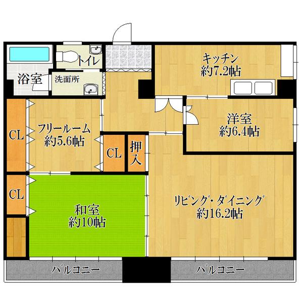 Floor plan. 2LDK+S, Price 15.7 million yen, Footprint 107.17 sq m