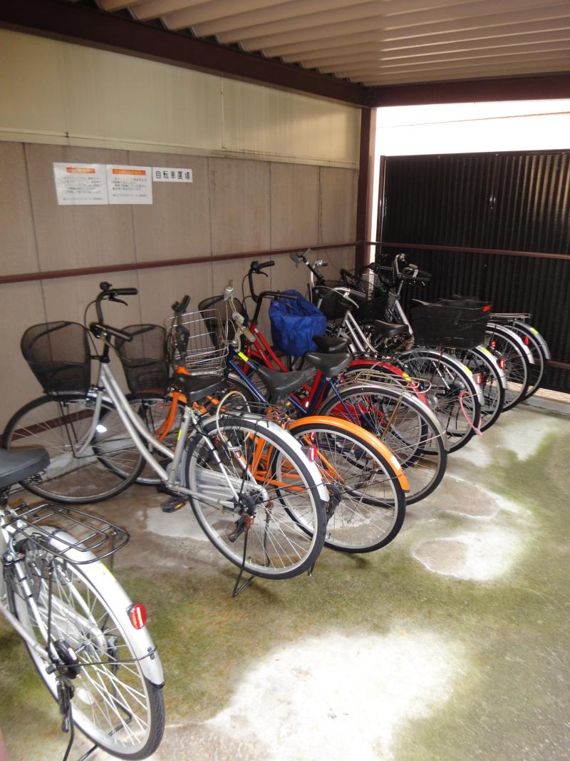 Other common areas. It is a bicycle parking lot equipped