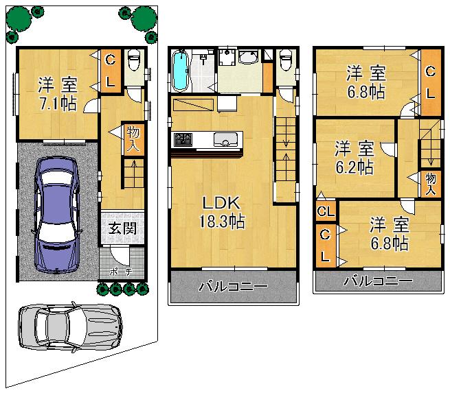Other building plan example. Building plan example (No. 2 locations) Building Price      14 million yen, Building area 110.79 sq m
