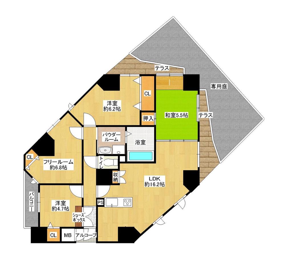 Floor plan. 4LDK, Price 24,900,000 yen, Occupied area 82.79 sq m , Balcony area 35.7 sq m