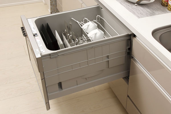 Kitchen.  [Dishwasher] Water-saving type of one-touch operation from the cleaning to the drying. Is a built-in type to produce a kitchen to smart (same specifications)