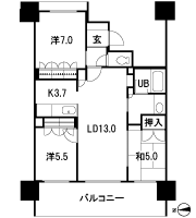 Floor: 3LDK, the area occupied: 74.6 sq m, Price: 40.1 million yen