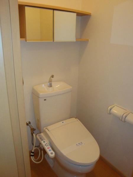 Toilet. It is with storage of toilet.