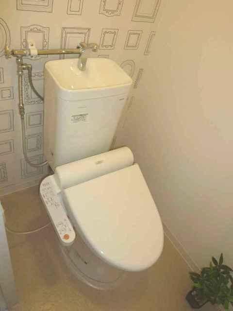 Toilet. Warm water washing heating toilet seat had made