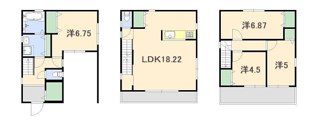 Floor plan. 32 million yen, 4LDK, Land area 60.02 sq m , Spacious floor plan of the building area 111.43 sq m frontage.