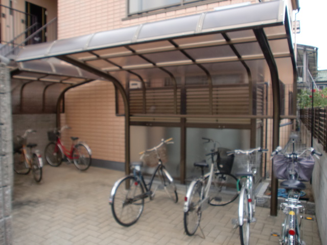 Other common areas. Bicycle parking lot with a roof!