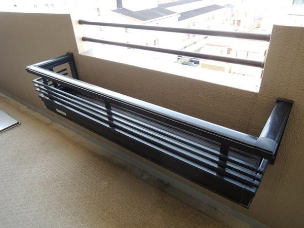 Balcony. With garden tub on the balcony. Let's colorful seasonal flowers.