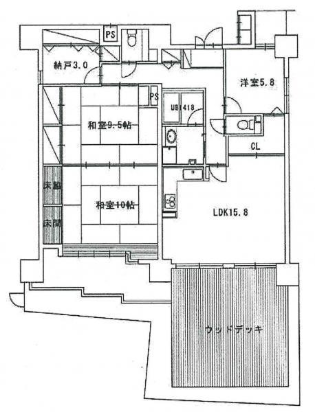 Floor plan. 4LDK, Price 29,800,000 yen, Footprint 113.48 sq m , Balcony area 20.55 sq m