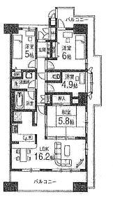 Floor plan. 4LDK, Price 33,800,000 yen, Occupied area 80.98 sq m , Balcony area 15.51 sq m