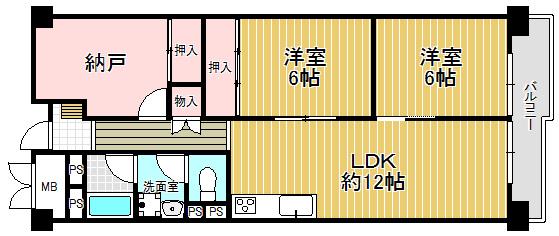 Floor plan. 3LDK, Price 10.8 million yen, Occupied area 67.63 sq m , Balcony area 7.2 sq m