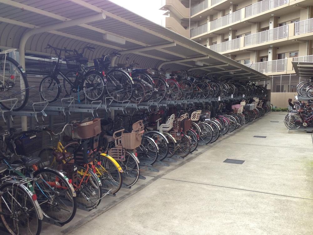 Other common areas. Two-stage rack of bicycle parking