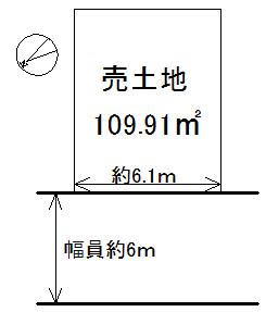 Compartment figure. Land price 17.3 million yen, Land area 109.91 sq m
