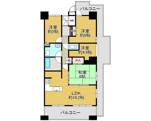 Floor plan. 4LDK, Price 33,800,000 yen, Occupied area 80.98 sq m , Housing that balcony area 15.51 sq m soothing relaxation moments Yuku flow and relax