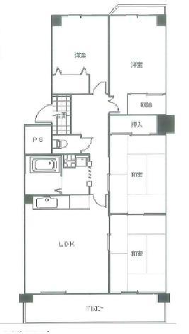 Floor plan. 4LDK, Price 16.5 million yen, Footprint 75.2 sq m , Breadth of the balcony area 9 sq m 4LDK is an attractive.