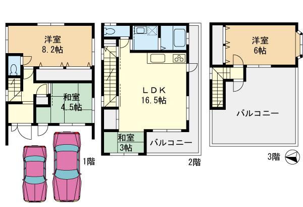 Floor plan. 29,800,000 yen, 4LDK, Land area 86.68 sq m , Building area 88.69 sq m