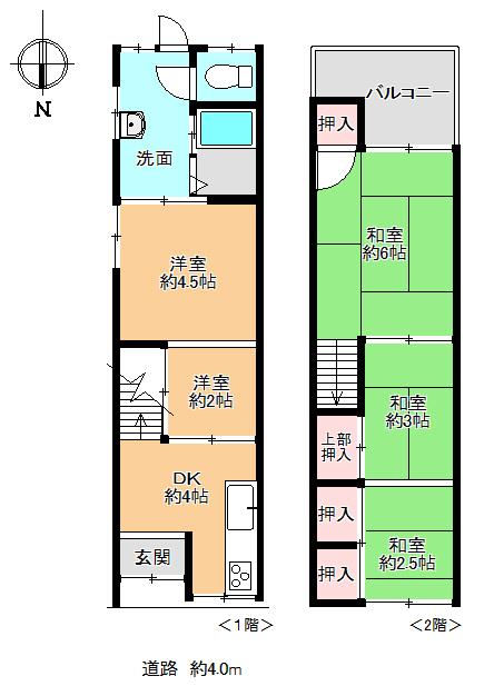 Floor plan. 5.8 million yen, 5DK, Land area 41.19 sq m , Building area 50.95 sq m
