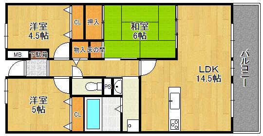 Floor plan. 3LDK, Price 17,980,000 yen, Occupied area 67.53 sq m , Balcony area 10.85 sq m site (September 2012) shooting