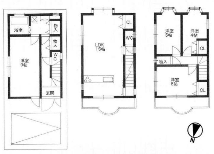 Floor plan. 25,800,000 yen, 4LDK, Land area 60.72 sq m , Building area 95.04 sq m