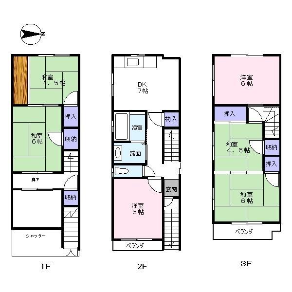 Floor plan. 12.8 million yen, 6DK, Land area 52.1 sq m , Building area 98.49 sq m   ☆ Room number 5 room! 