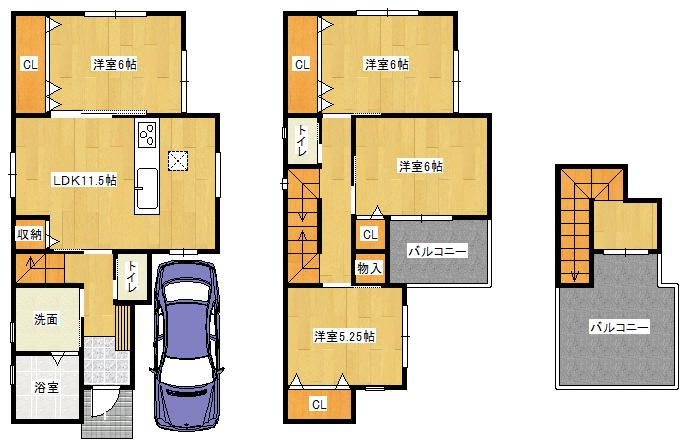Floor plan. 33,900,000 yen, 4LDK, Land area 75.95 sq m , Building area 92.12 sq m   ◆ Floor plan
