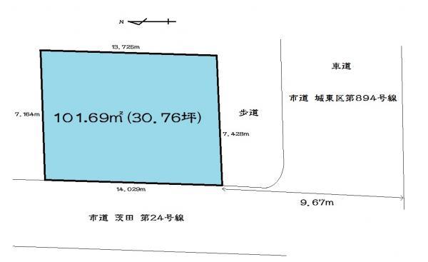 Compartment figure. Land price 24,608,000 yen, Land area 101.69 sq m