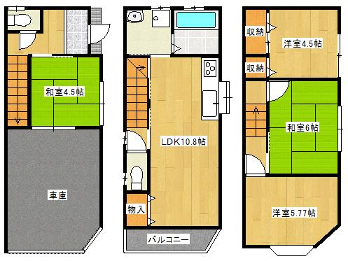 Floor plan. 18,800,000 yen, 4LDK, Land area 67.91 sq m , Building area 90.31 sq m