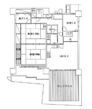 Floor plan. 3LDK, Price 29,800,000 yen, Footprint 113.48 sq m , Is a floor plan of the balcony area 20.55 sq m 3SLDK