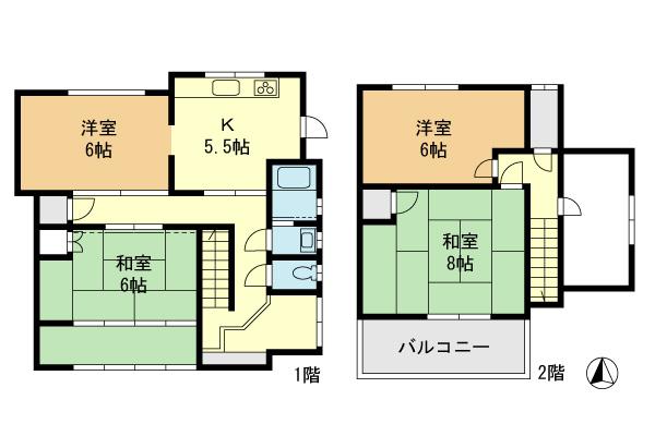 Floor plan. 32,800,000 yen, 4K, Land area 109.65 sq m , Building area 109.45 sq m