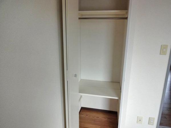 Receipt. Closet with storage compartment