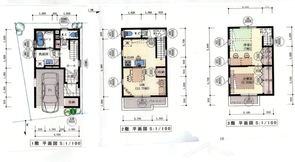 Building plan example (floor plan). Building plan example ( B No. land) Building price 16.8 million yen, Building area 90, 67  sq m  Land and building a total of 28.4 million yen