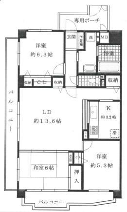 Floor plan. 3LDK, Price 27 million yen, Occupied area 87.06 sq m , Is a floor plan of the balcony area 18.08 sq m 3LDK