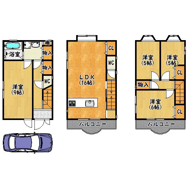 Floor plan. 25,800,000 yen, 4LDK, Land area 60.72 sq m , Building area 95.04 sq m floor plan