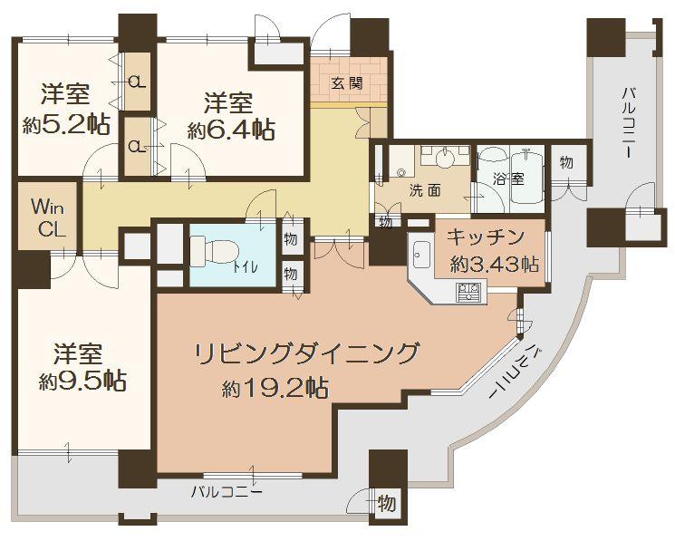 Floor plan. 3LDK, Price 32,800,000 yen, Footprint 113.75 sq m , Balcony area 31.33 sq m   [Floor plan]
