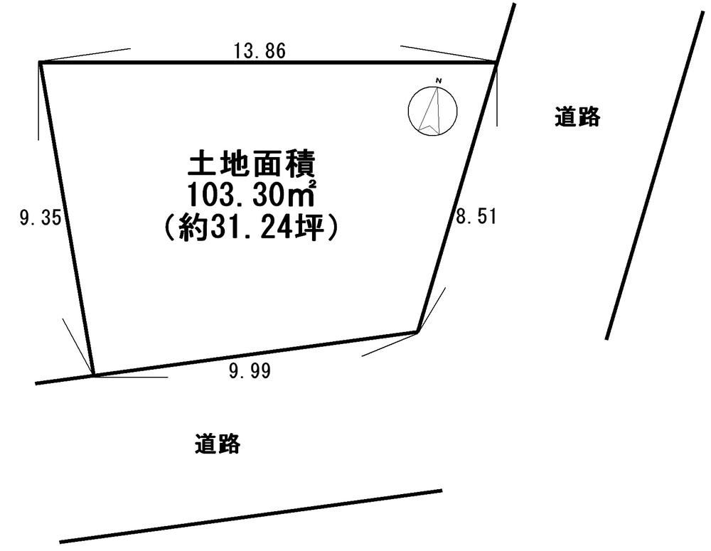 Compartment figure. Land price 23.5 million yen, Land area 103.3 sq m