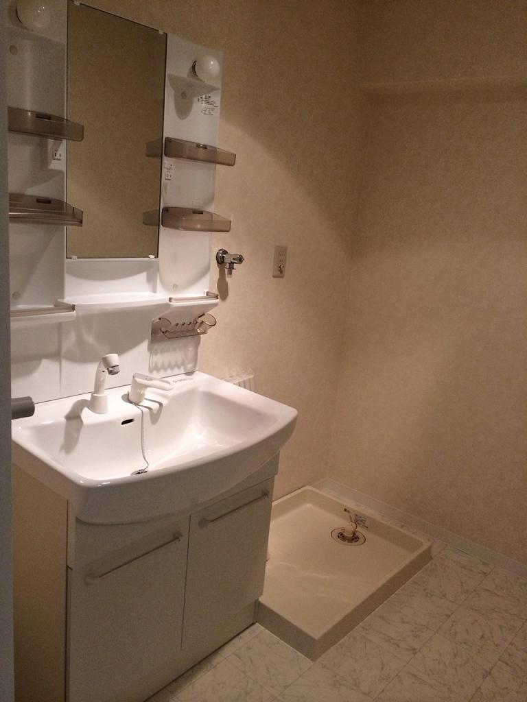 Wash basin, toilet. Vanity new