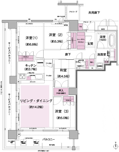 Floor: 4LDK, occupied area: 91.95 sq m, Price: 40,700,000 yen (tentative)