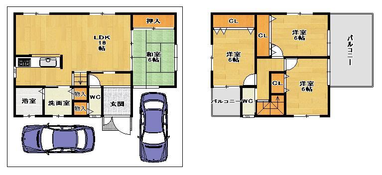 Floor plan. 41,800,000 yen, 4LDK, Land area 103.75 sq m , Building area 99.63 sq m floor plan