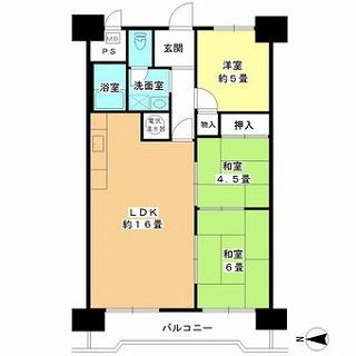 Floor plan. 3LDK, Price 15.8 million yen, Occupied area 60.48 sq m , Balcony area 8 sq m