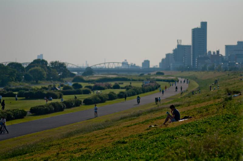 Other. One landscape of Yodogawa Holiday in the laid-back in the embankment of the Yodogawa ・  ・  ・  Life or style you like that?