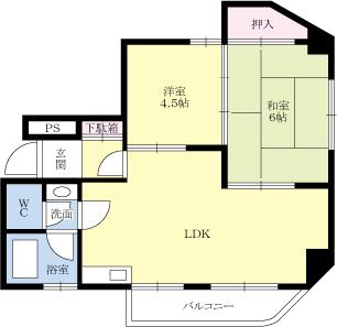 Floor plan. 2LDK, Price 8.3 million yen, Occupied area 47.79 sq m , Balcony area 5.2 sq m