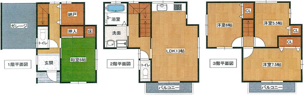 Floor plan. 22,800,000 yen, 4LDK + S (storeroom), Land area 66.44 sq m , Building area 100.19 sq m
