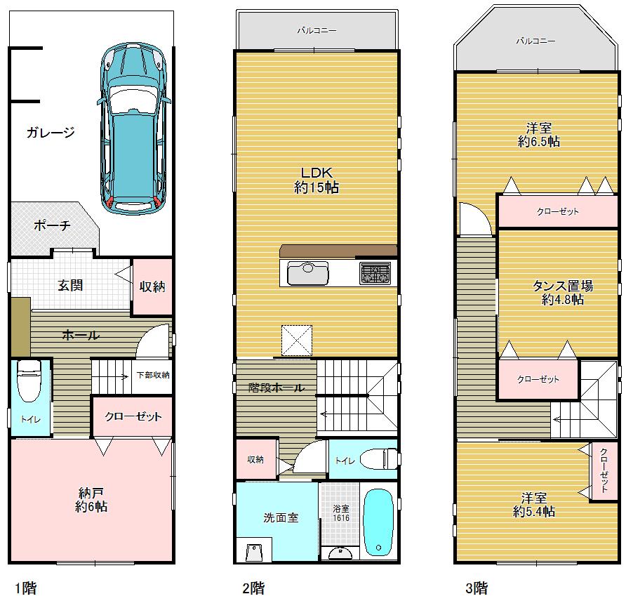 Floor plan. 29,800,000 yen, 2LDK + 2S (storeroom), Land area 58.82 sq m , Building area 122.33 sq m