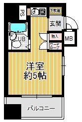 Floor plan. Price 5.6 million yen, Footprint 16.9 sq m , Balcony area 5.11 sq m