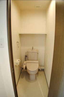 Toilet. Cleaning heating toilet seat equipped with the WC