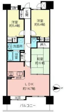 Floor plan. 3LDK, Price 23.8 million yen, Footprint 72 sq m , Balcony area 11.52 sq m