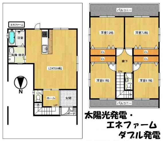 Floor plan. 42,800,000 yen, 4LDK, Land area 116.7 sq m , Building area 110.16 sq m