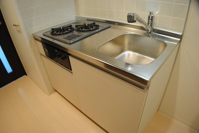 Kitchen. With a two-burner gas stove grill