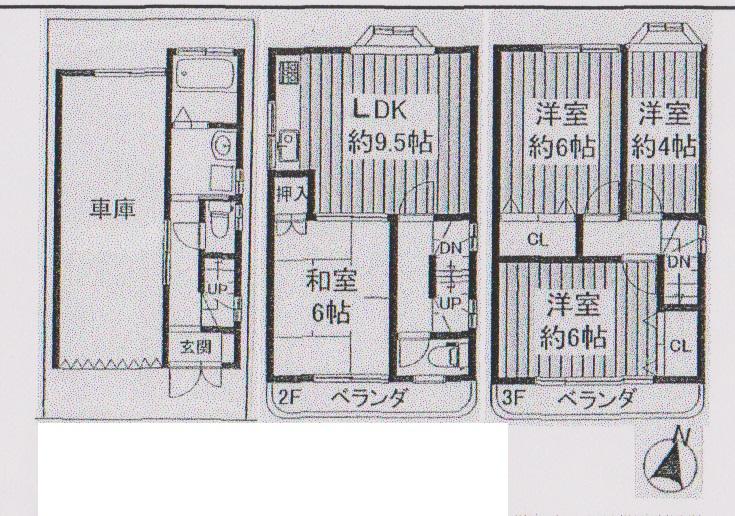Floor plan. 17.8 million yen, 4LDK, Land area 45.46 sq m , Building area 91.06 sq m