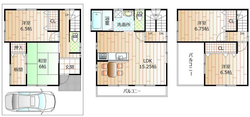 Floor plan. 25,900,000 yen, 4LDK, Land area 70.19 sq m , Building area 102.86 sq m