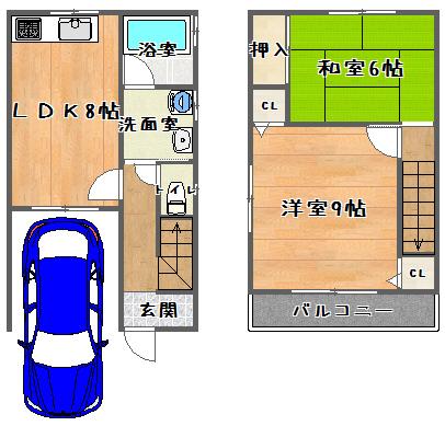 Floor plan. 15.8 million yen, 2LDK, Land area 46.59 sq m , Building area 48.76 sq m